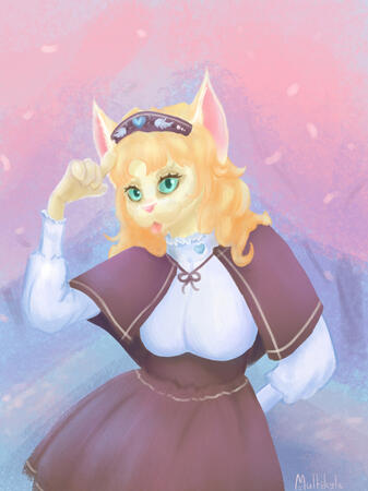 Half-body with simple background